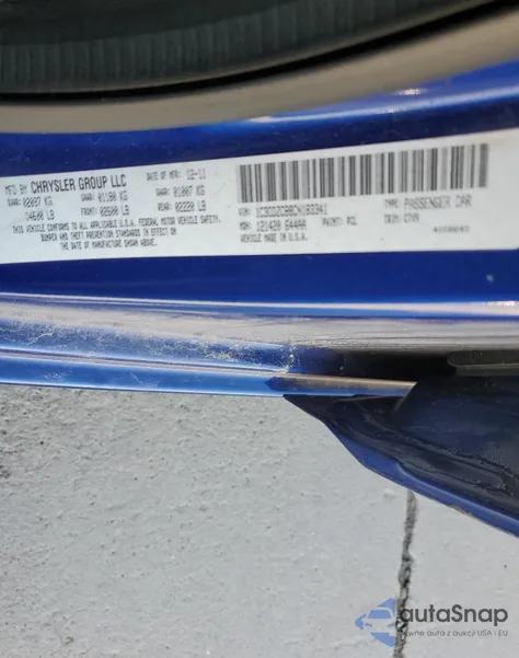 2012 Dodge Avenger Sxt from USA, damaged, VIN 1C3CDZCB8CN183341